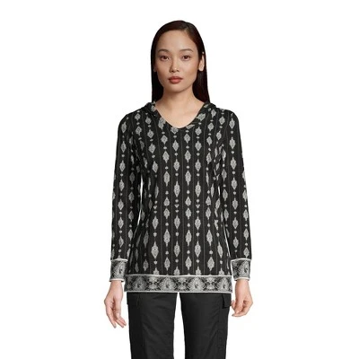 Lands' End Women's Slub Jersey Hooded Tunic 3 Lands' End Women's Slub Jersey Hooded Tunic - Image 3
