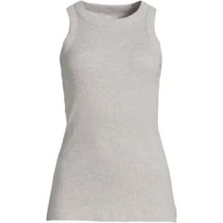 Lands' End Women's 2x2 Rib Crew Neck Tank Top -Lands' End Store GUEST cc037a10 8df8 40c2 8124 5b51b6fa4daa