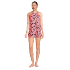 Lands' End Women's Chlorine Resistant High Neck Swim Dress One Piece Swimsuit Adjustable Straps -Lands' End Store GUEST ccd1c5e9 c623 4a9e 8b0b 3f74b0039b7b