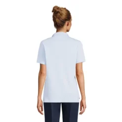 Lands' End School Uniform Women's Tall Short Sleeve Interlock Polo Shirt