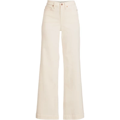 Lands' End Women's Recover High Rise Wide Leg Blue Jeans 5 Lands' End Women's Recover High Rise Wide Leg Blue Jeans - Image 5