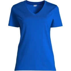 Lands' End Women's Relaxed Supima Cotton Short Sleeve V-Neck T-Shirt -Lands' End Store GUEST d122c825 3d55 49d1 b52b a8d047bb0283