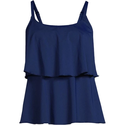 Lands' End Women's Chlorine Resistant Scoop Neck Tiered Tankini Swimsuit Top 5 Lands' End Women's Chlorine Resistant Scoop Neck Tiered Tankini Swimsuit Top - Image 5