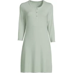 Lands' End Women's Pointelle Rib 3/4 Sleeve Knee Length Nightgown -Lands' End Store GUEST d2626564 8ad3 4389 84d5 e188224542cf