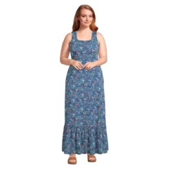 Lands' End Women's Cotton Modal Square Neck Tiered Maxi Dress -Lands' End Store GUEST d4ba20be 56b6 479d b9f9 b00ca57a77c5
