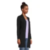 Lands' End Women's Tall Fine Gauge Cotton Long Open Cardigan Sweater