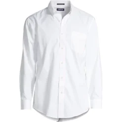 Lands' End Men's Traditional Fit Solid No Iron Supima Pinpoint Buttondown Collar Dress Shirt -Lands' End Store GUEST d63cf32a 10e6 4b41 954a 3a9f2c65915f