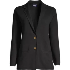 Lands' End Women's Fine Gauge Cotton Button Front Blazer Sweater 12 Lands' End Women's Fine Gauge Cotton Button Front Blazer Sweater -Lands' End Store GUEST d6cb105b c499 4bfd b469 308d2dea4105