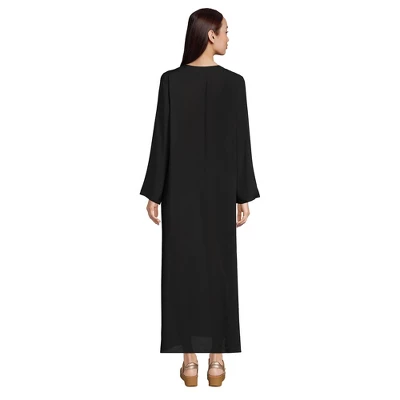Lands' End Women's Modal Long Sleeve Swim Cover-up Maxi Dress 1 Lands' End Women's Modal Long Sleeve Swim Cover-up Maxi Dress