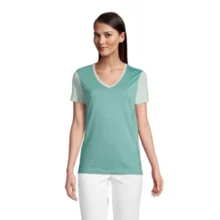 Lands' End Women's Tall Relaxed Supima Cotton Short Sleeve V-Neck T-Shirt -Lands' End Store GUEST d77944e5 4aa9 4b47 bf23 56cf5354a643