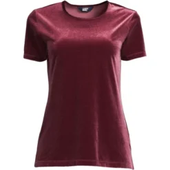 Lands' End Women's Short Sleeve Velvet Crew Neck Top -Lands' End Store GUEST d7c78177 abd5 48fc 9cd8 aeb63fa31e1e