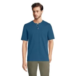 Lands' End Men's Short Sleeve Super-T Henley -Lands' End Store GUEST d8893c16 8cad 49d7 8cbf 0e61b20b732c
