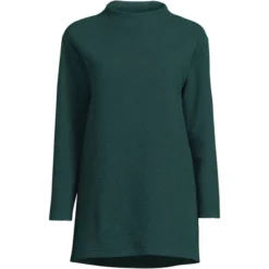 Lands' End Women's Long Sleeve Textured Pique Funnel Neck Tunic -Lands' End Store GUEST da043494 dd05 4da1 acb9 f615a1a37517