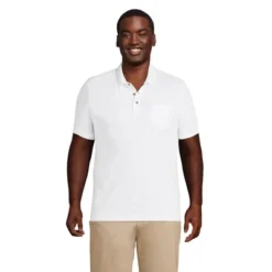 Lands' End Men's Short Sleeve Slub Pocket Polo -Lands' End Store GUEST db7aa90a 6e1b 41b4 a494 6f38c38a07d2