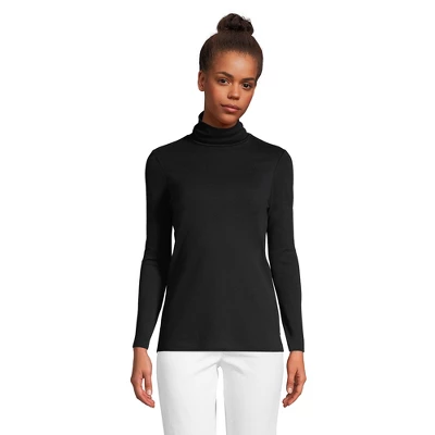 Lands' End Women's Supima Cotton Long Sleeve Turtleneck 7 Lands' End Women's Supima Cotton Long Sleeve Turtleneck - Image 7