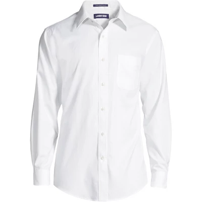 Lands' End Men's Solid No Iron Supima Pinpoint Straight Collar Dress Shirt 6 Lands' End Men's Solid No Iron Supima Pinpoint Straight Collar Dress Shirt - Image 6