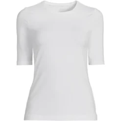 Lands' End Women's Elbow Sleeve Lightweight Jersey Crew Neck Top -Lands' End Store GUEST dec073d3 14fc 426c 8095 e691d6ec8dbf