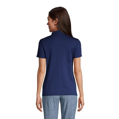 Lands' End Women's Supima Cotton Short Sleeve Polo Shirt 1 Lands' End Women's Supima Cotton Short Sleeve Polo Shirt