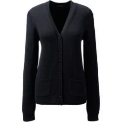 Lands' End School Uniform Women's Cotton Modal Button Front Cardigan Sweater -Lands' End Store GUEST df2b3c14 2d8a 4266 b1a0 dbb112193c13
