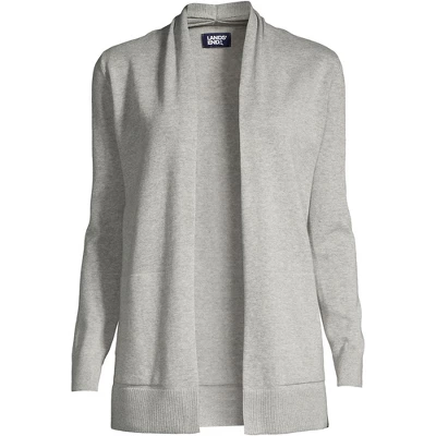 Lands' End Women's Cotton Open Long Cardigan Sweater 8 Lands' End Women's Cotton Open Long Cardigan Sweater - Image 8