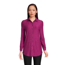 Lands' End Women's Long Sleeve Soft Performance Roll Tab Tunic -Lands' End Store GUEST dfff0b47 e777 4a1f b4a2 40c69b4a0fef