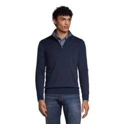 Lands' End Men's Fine Gauge Supima Cotton Quarter Zip Sweater -Lands' End Store GUEST e06673c7 db33 43e3 a9ea 0fb3a8f14410