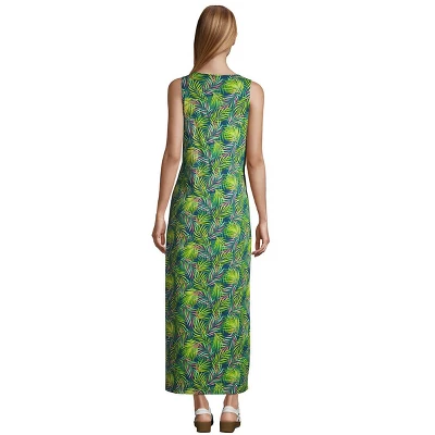 Lands' End Women's Cotton Jersey Sleeveless Swim Cover-up Maxi Dress 1 Lands' End Women's Cotton Jersey Sleeveless Swim Cover-up Maxi Dress