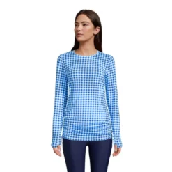 Lands' End Draper James X Lands' End Women's Adjustable Long Sleeve Swim Tunic Rash Guard -Lands' End Store GUEST e455f5de 15f2 44e8 9102 22e52df18b43