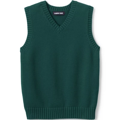Lands' End School Uniform Kids Cotton Modal Sweater Vest 4 Lands' End School Uniform Kids Cotton Modal Sweater Vest - Image 4