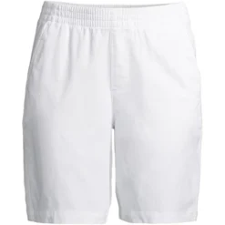 Lands' End Women's Mid Rise Elastic Waist Pull On 10" Knockabout Chino Bermuda Shorts -Lands' End Store GUEST e47cf5dd 03ea 4b6c 877a fdca4126fdfb