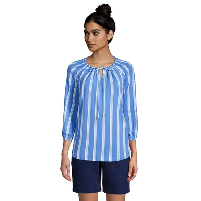 Lands' End Women's 3/4 Sleeve Peasant Tunic 3 Lands' End Women's 3/4 Sleeve Peasant Tunic - Image 3