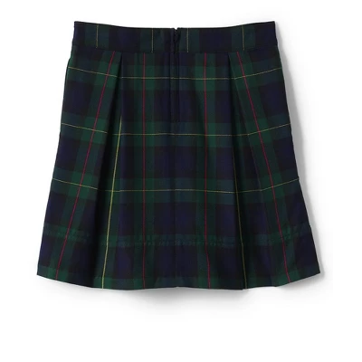 Lands' End School Uniform Women's Plaid Pleated Skort Top Of Knee 2 Lands' End School Uniform Women's Plaid Pleated Skort Top Of Knee - Image 2