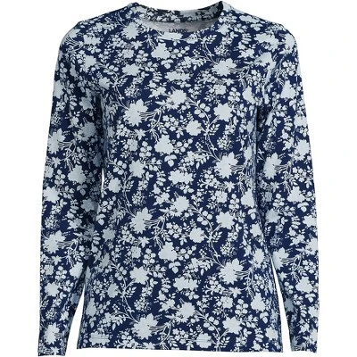 Lands' End Women's Tall Relaxed Supima Cotton Long Sleeve Crewneck T-Shirt 16 Lands' End Women's Tall Relaxed Supima Cotton Long Sleeve Crewneck T-Shirt - Image 16