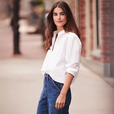 Lands' End Women's Oxford Long Sleeve Shirt 2 Lands' End Women's Oxford Long Sleeve Shirt - Image 2