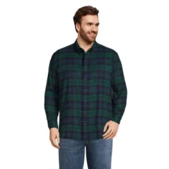 Lands' End Men's Traditional Fit Flagship Flannel Shirt -Lands' End Store GUEST e74e6228 23fe 480a 8f63 f9fc0b0fdf48