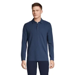 Lands' End Men's Long Sleeve Coolmax Mesh Polo -Lands' End Store GUEST e88c5551 8fb6 407d 9c13 b5b5f468a59e