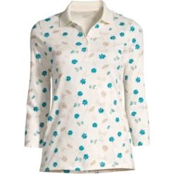 Lands' End Women's Tall Supima Cotton 3/4 Sleeve Polo Shirt -Lands' End Store GUEST e88fc949 4e07 4df5 8f83 39bead29c89b