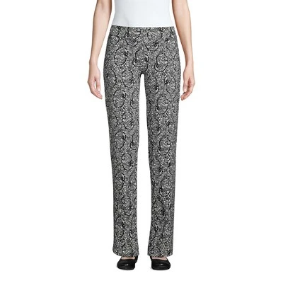 Lands' End Women's Tall Starfish Mid Rise Straight Leg Elastic Waist Pull On Pants 7 Lands' End Women's Tall Starfish Mid Rise Straight Leg Elastic Waist Pull On Pants - Image 7