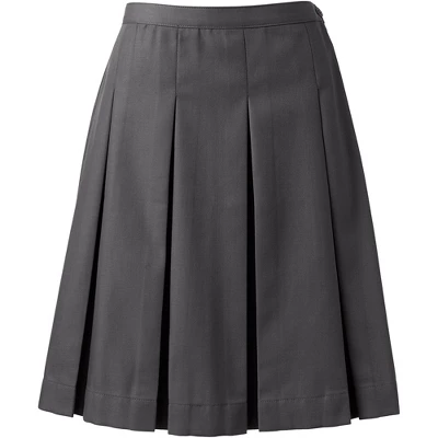 Lands' End Lands' End School Uniform Women's Poly-Cotton Box Pleat Skirt Top Of Knee 4 Lands' End Lands' End School Uniform Women's Poly-Cotton Box Pleat Skirt Top Of Knee - Image 4