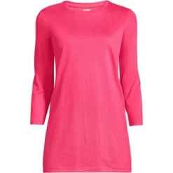 Lands' End Women's 3/4 Sleeve Supima Cotton Crewneck Tunic -Lands' End Store GUEST eaadd6e4 1a9d 417c 9de2 a6d3aa3db016