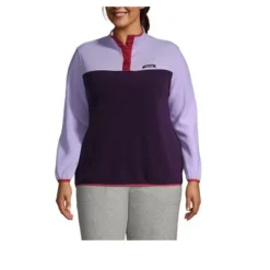 Lands' End Women's Heritage Fleece Snap Neck Pullover -Lands' End Store GUEST eac1c380 0c75 4f27 bb17 6f569f76f5c9