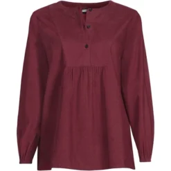 Lands' End Women's Pinwale Cord Bib Front Popover Shirt -Lands' End Store GUEST eb17d67d 7c29 4f5f be37 3db33981bca0