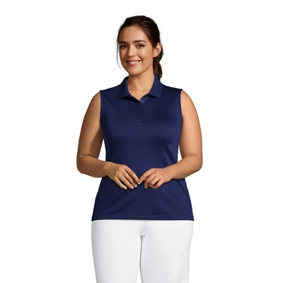 Lands' End Women's Sleeveless Supima Cotton Polo Shirt 4 Lands' End Women's Sleeveless Supima Cotton Polo Shirt - Image 4