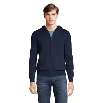 Lands' End Men's Cashmere Full Zip Hoodie 3 Lands' End Men's Cashmere Full Zip Hoodie - Image 3