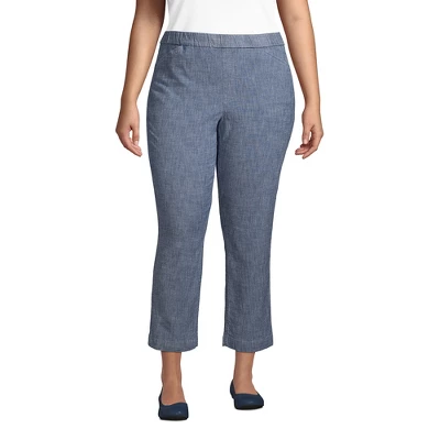 Lands' End Women's Mid Rise Pull On Chino Crop Pants 5 Lands' End Women's Mid Rise Pull On Chino Crop Pants - Image 5
