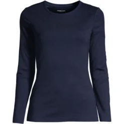 Lands' End Women's Tall All Cotton Long Sleeve Crewneck T-Shirt -Lands' End Store GUEST ed21f9b9 7a58 4dd7 be77 9887eb467ceb 1