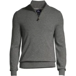 Lands' End Men's Fine Gauge Cashmere Quarter Zip -Lands' End Store GUEST ed91aa10 3a3c 458c abbf 4538666b6449
