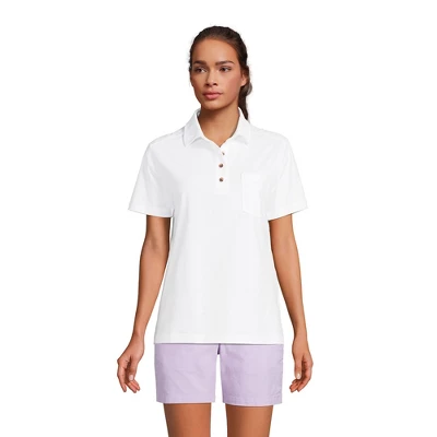 Lands' End Women's Short Sleeve Super T Polo 4 Lands' End Women's Short Sleeve Super T Polo - Image 4