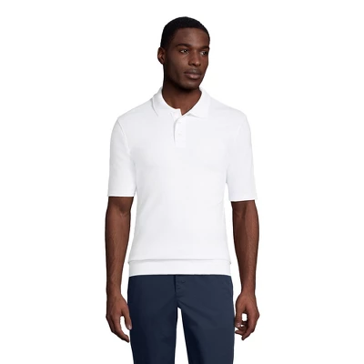 Lands' End School Uniform Men's Short Sleeve Banded Bottom Polo Shirt 2 Lands' End School Uniform Men's Short Sleeve Banded Bottom Polo Shirt - Image 2