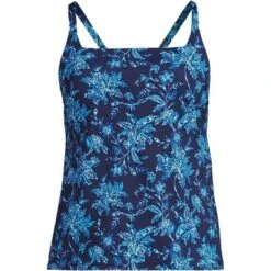 Lands' End Women's Chlorine Resistant Square Neck X-Back Tankini Swimsuit Top -Lands' End Store GUEST eec147af da46 448a bb57 59779b118fb1